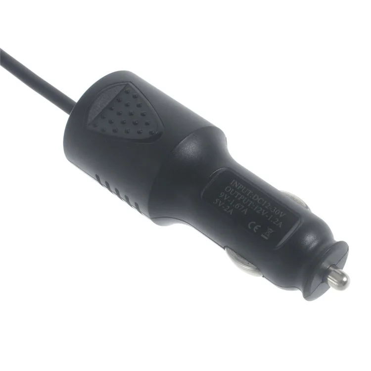 Vehicle Car Charger with USB Type-C Coiled Cable for LG G5/Xiaomi Mi 5 Etc - Black
