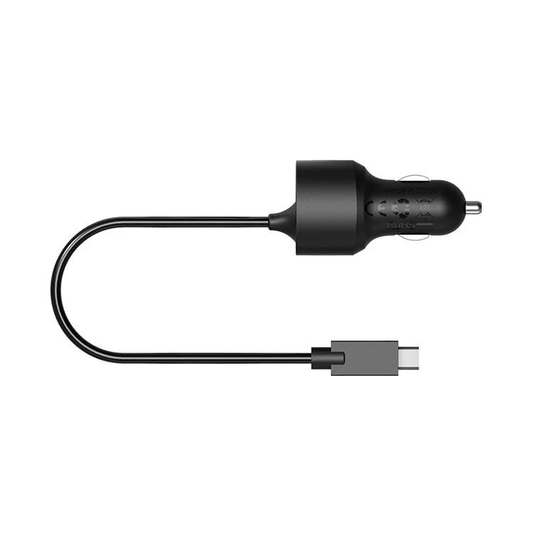 TRONSMART CCTA Dual Port Car Charge with Quick Charge 3.0 & Type-C Cable Ports (CE,RoHS,FCC)