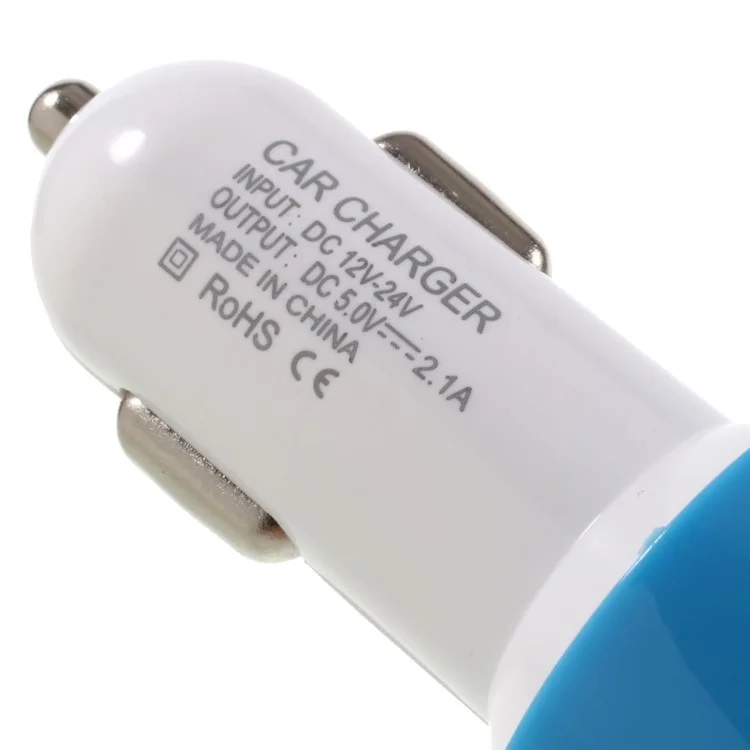 5V 2.1A Dual USB Ports Car Charger for iPhone/iPad/Samsung