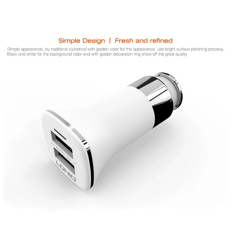 LDNIO C301 3.4A 2 USB Ports Smart Wall Charger for iPhone Samsung (CE/RoHS)