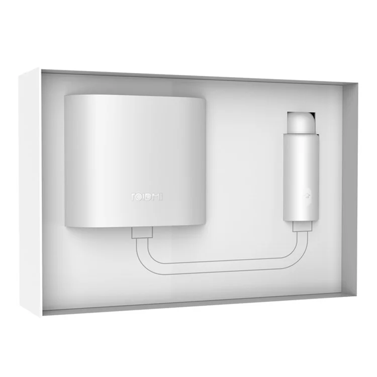 XIAOMI Roidmi 1-to-2 Dual Cigarette Lighter Splitter Car Charger Adapter, Cable Length: 10cm - White