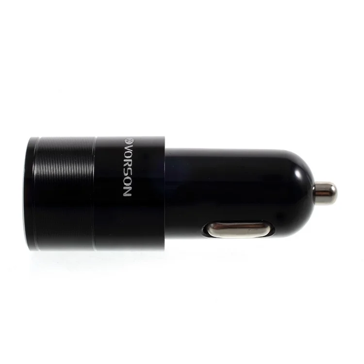VORSON DC 5V 3A Dual USB Port Car Charger (Type-c + USB 2.0) - Black