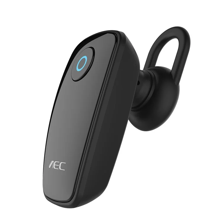 AEC BQ638 5V 2.4A Single USB Car Charger Bluetooth V4.1 Single In-ear Earphone - Black