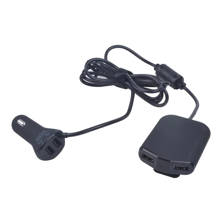 C75 4-Port USB 9.6A Car Front and Back Seat Charger for iPhone Samsung Huawei Etc