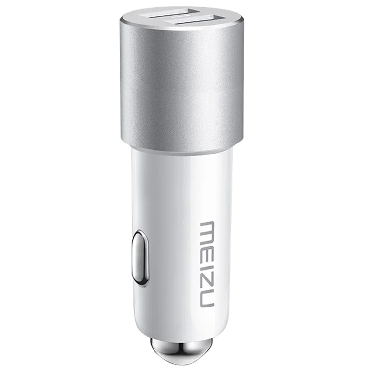 MEIZU Dual USB 36W Fast Charge USB Car Charger for iPhone Samsung LG Etc - White / Silver Color