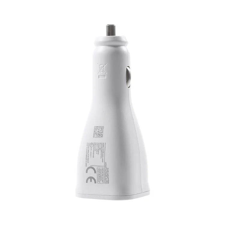 SAMSUNG OEM 2 USB Ports Adaptive Fast Charging Car Charger + Micro USB Cable - White