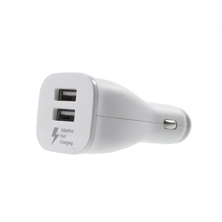 SAMSUNG OEM 2 USB Ports Adaptive Fast Charging Car Charger + Micro USB Cable - White