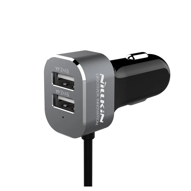 NILLKIN PowerShare 4 Ports Type-C QC3.0 Quick Charge Car Charger with Extension Wire for Samsung S8 etc.