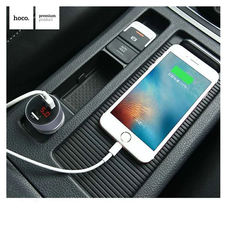 HOCO Z9 2 USB Ports Output Car Charger with Digital Display for Phones Tablets