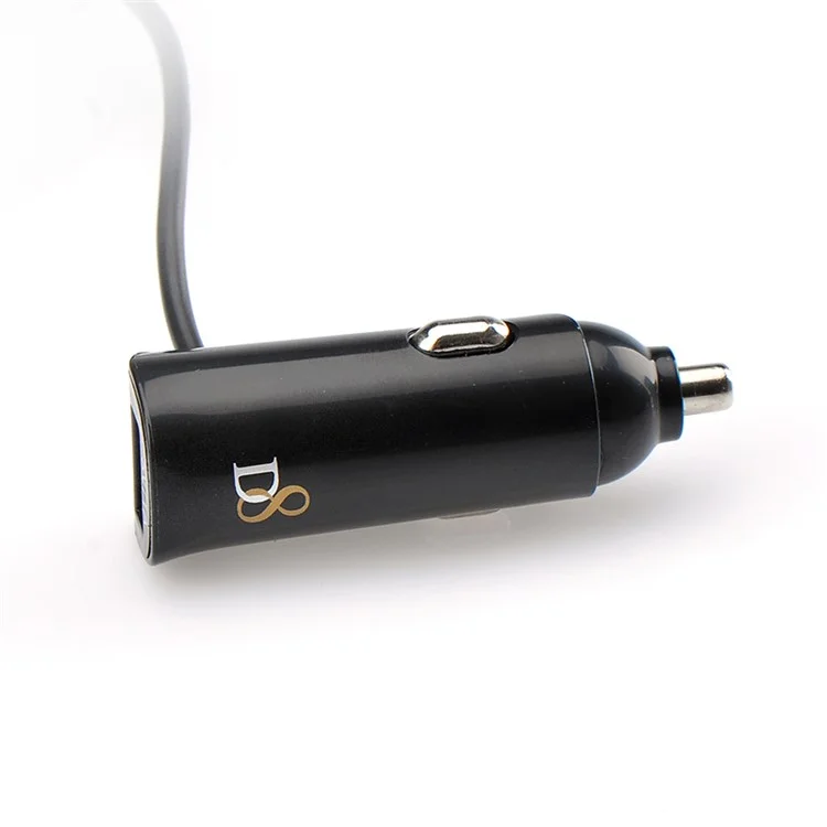 D8 2-in-1 FM Bluetooth Transmitter + 5V/1A USB Car Charger Car Kit for iPhone 7, Samsung S8 etc. - Black