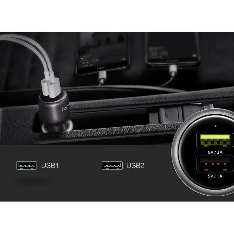 Huawei Honor AP31 Dual USB Fast Charging Adapter Car Charger