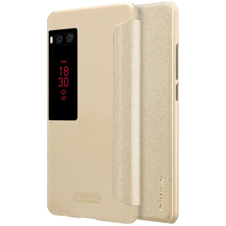 NILLKIN Sparkle Series for Meizu PRO 7 Flip Leather Protection Case Accessory - Gold
