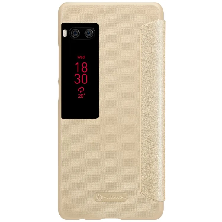 NILLKIN Sparkle Series for Meizu PRO 7 Flip Leather Protection Case Accessory - Gold