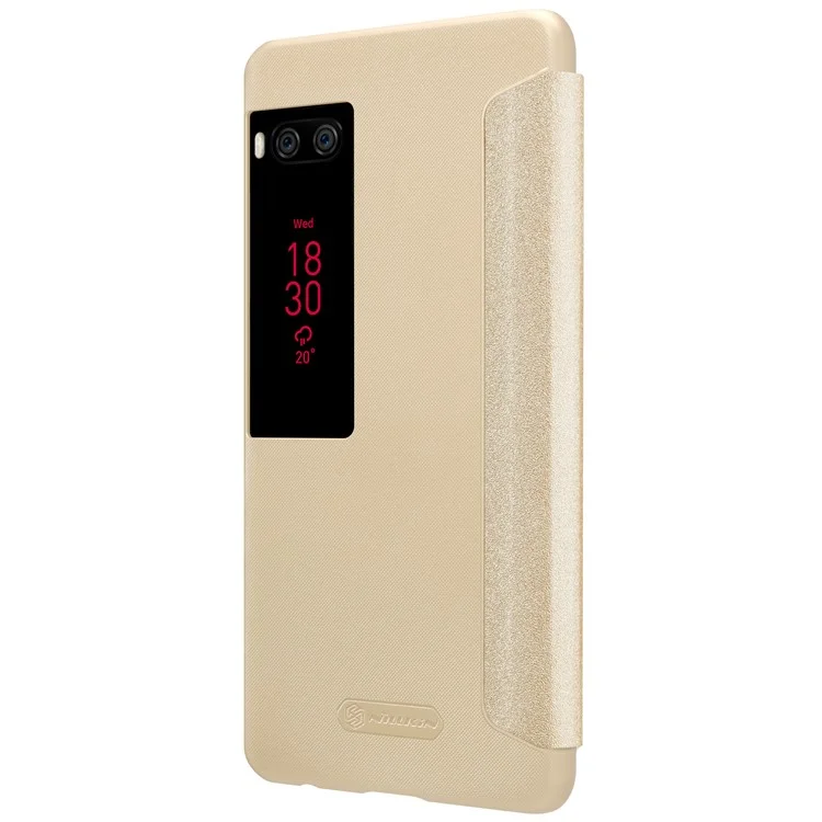 NILLKIN Sparkle Series for Meizu PRO 7 Flip Leather Protection Case Accessory - Gold