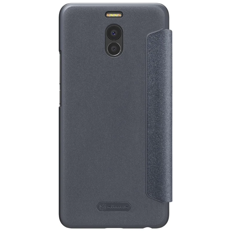 NILLKIN Sparkle Series Auto-wake/sleep Leather Mobile Flip Case for Meizu M6 Note - Black