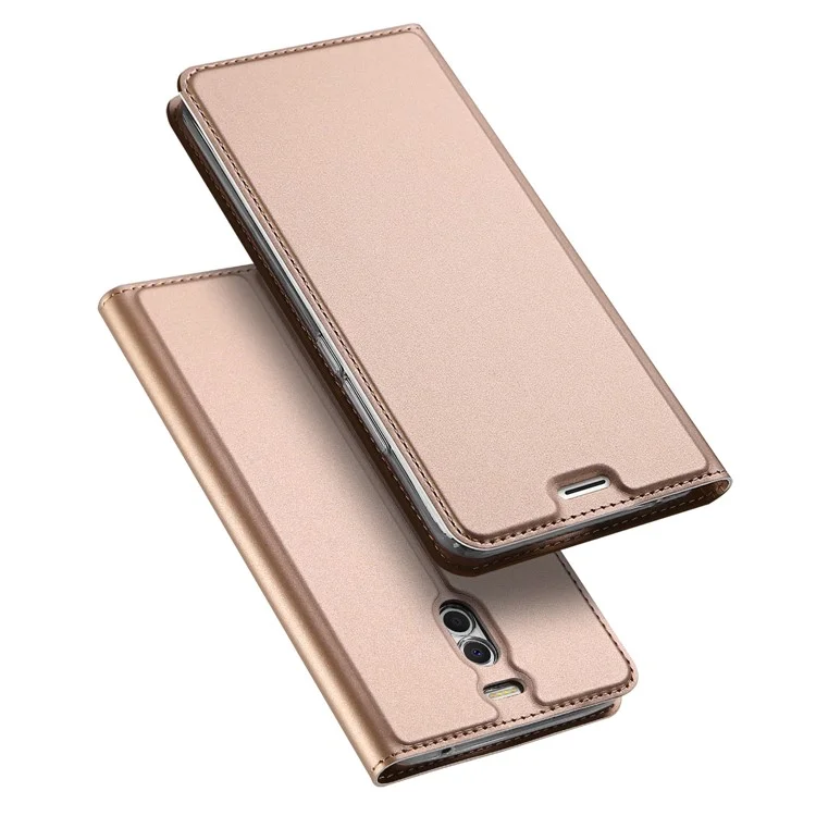 DUX DUCIS Skin Pro Series Flip Leather Stand Cover for Meizu M6 Note - Rose Gold