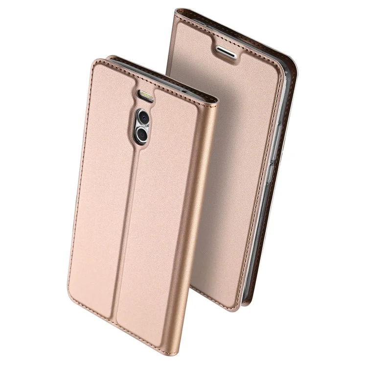 DUX DUCIS Skin Pro Series Flip Leather Stand Cover for Meizu M6 Note - Rose Gold