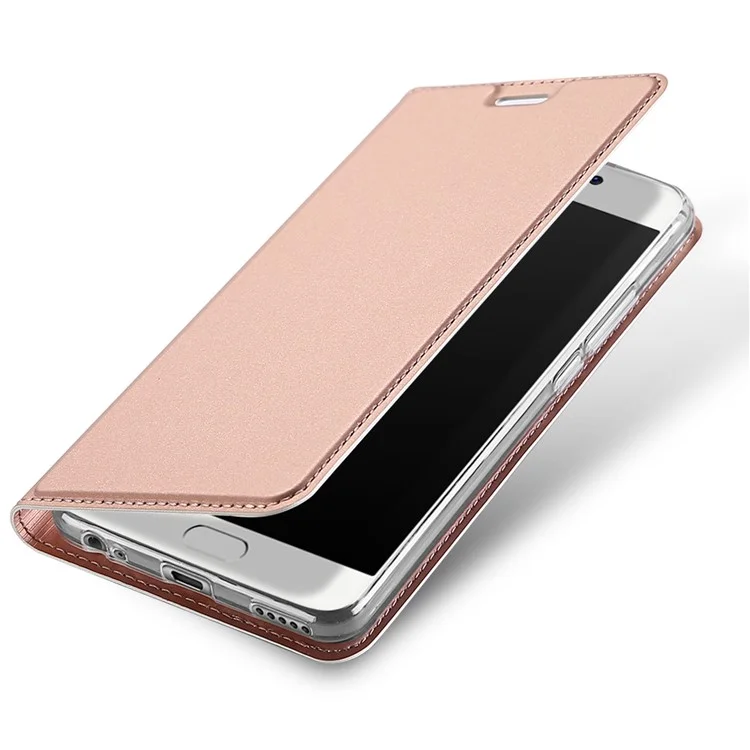 DUX DUCIS Skin Pro Series Flip Leather Stand Cover for Meizu M6 Note - Rose Gold