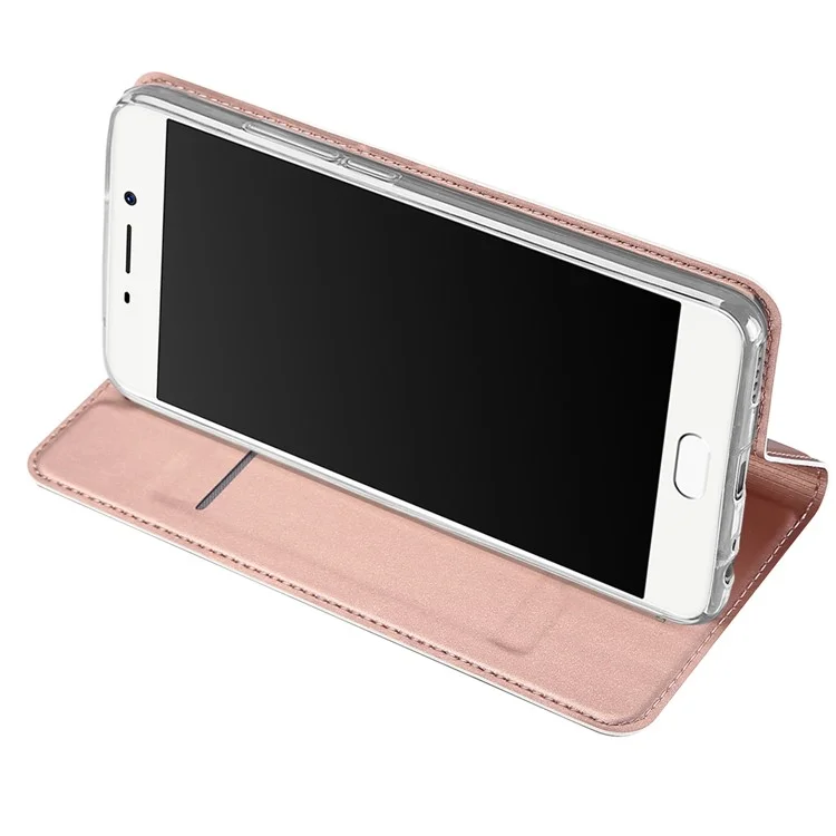 DUX DUCIS Skin Pro Series Flip Leather Stand Cover for Meizu M6 Note - Rose Gold