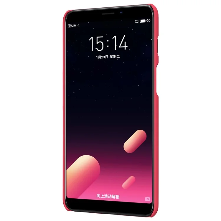 NILLKIN Super Frosted Shield PC Hard Case + Screen Film for Meizu M6s - Red