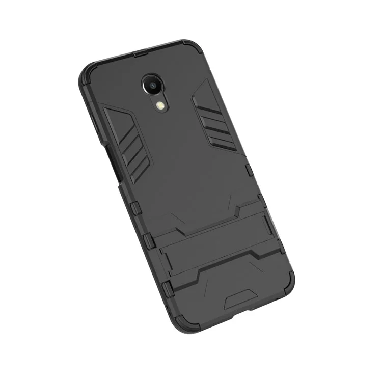 Cool Guard Kickstand Hybrid PC TPU Phone Case for Meizu M6s - Black