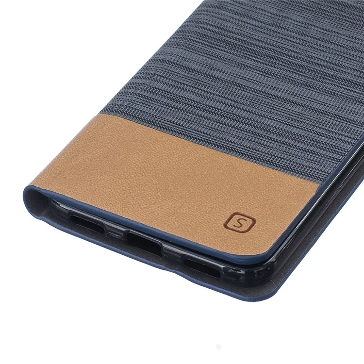 Two-color Linen Texture Leather Stand Case for Meizu m3 note - Dark Grey