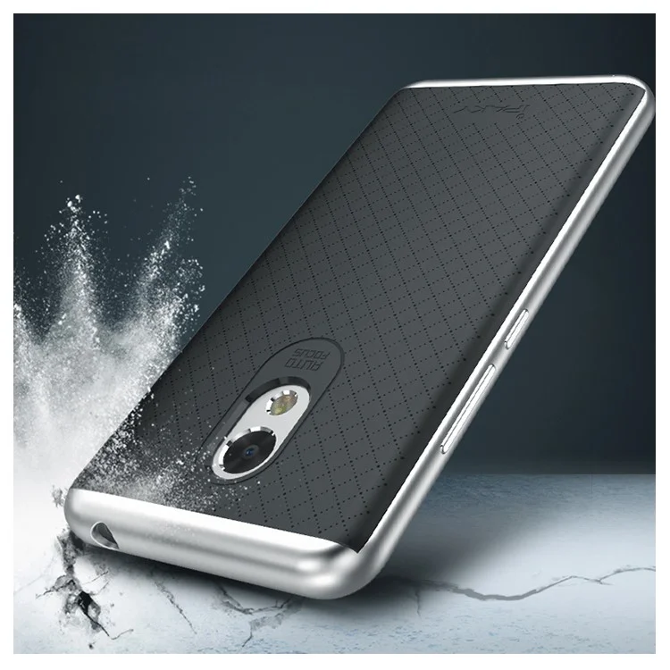 IPAKY PC Frame + TPU Back Hybrid Case for Meizu m3s - Silver