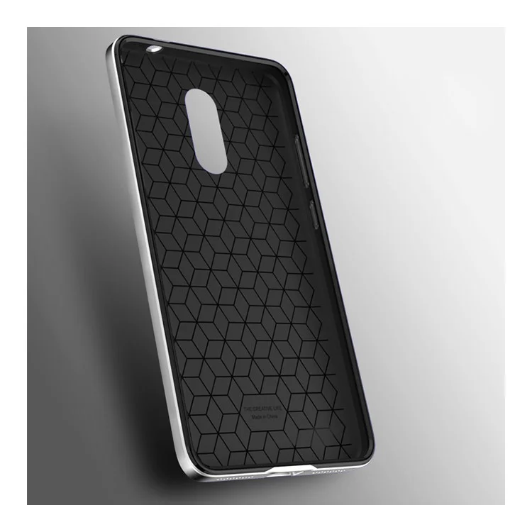 IPAKY PC Frame + TPU Back Hybrid Case for Meizu m3s - Silver