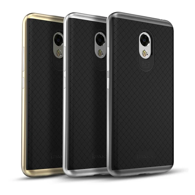 IPAKY PC Frame + TPU Back Hybrid Case for Meizu m3s - Silver
