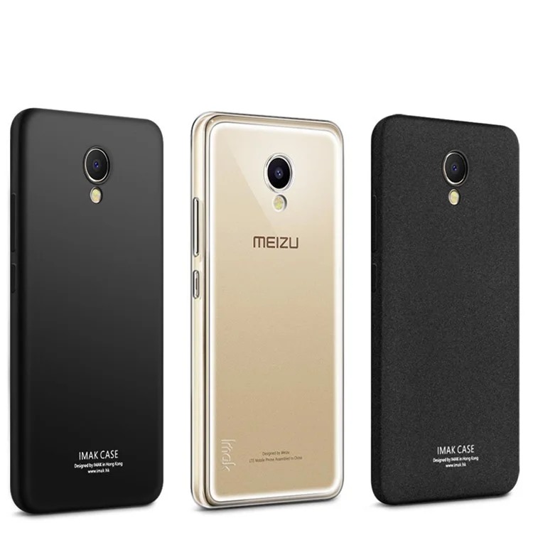IMAK Silky Anti-scratch TPU Mobile Casing for Meizu m5 Note with Screen Protector - Matte Black