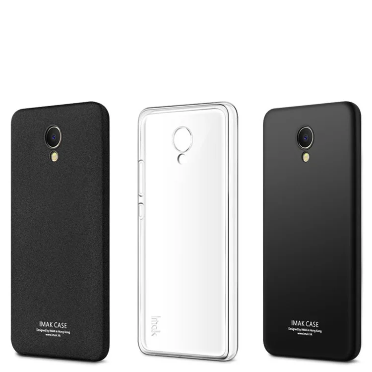 IMAK Silky Anti-scratch TPU Mobile Casing for Meizu m5 Note with Screen Protector - Matte Black