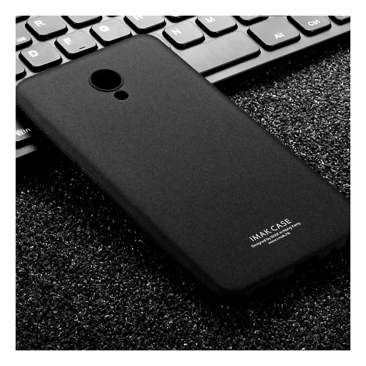 IMAK Silky Anti-scratch TPU Mobile Casing for Meizu m5 Note with Screen Protector - Matte Black