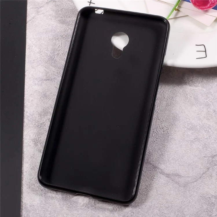 Matte Finish Soft TPU Phone Back Case for Meizu m3s - Black