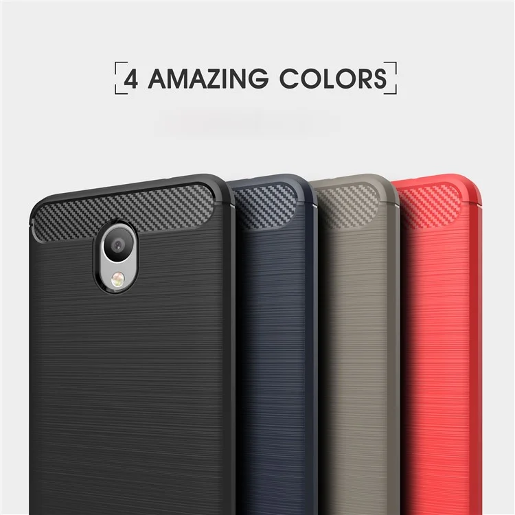 Carbon Fibre Brushed TPU Case for Meizu m5 Note - Black