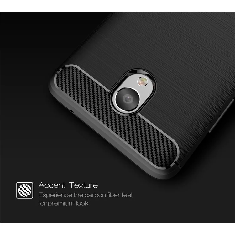 Carbon Fibre Brushed TPU Case for Meizu m5 Note - Black