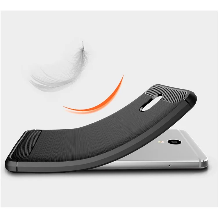 Carbon Fibre Brushed TPU Case for Meizu m5 Note - Black