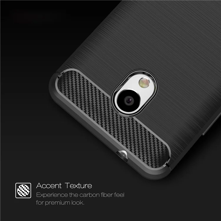 Carbon Fibre Brushed TPU Case for Meizu M5s - Black