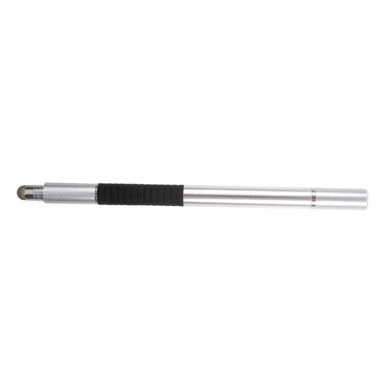 3-in-1 Touch Screen Stylus Pen + Drawing Pen + Ball Point Pen for iPhone iPad Samsung etc. - Silver