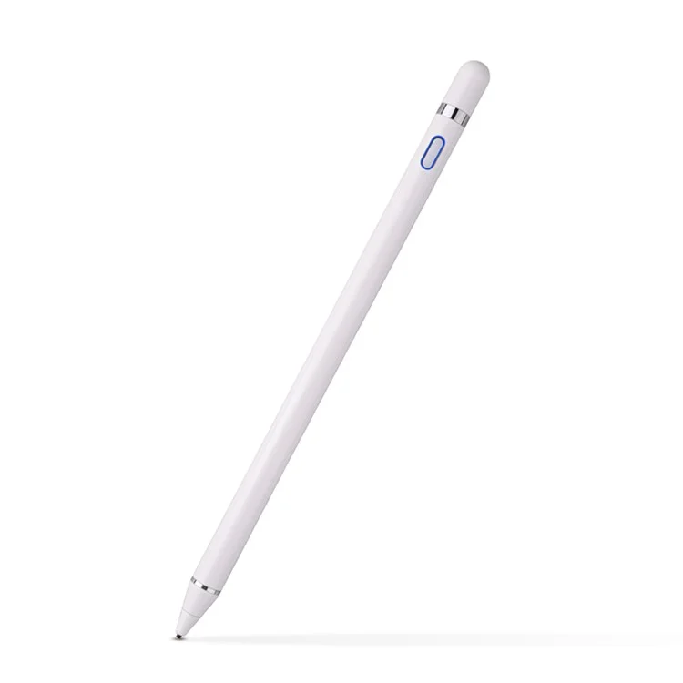 818 1.45mm Ultra-fine Tip Capacitive Stylus Pen Automatic Power Off [8 Hours Working Time] [Micro USB Chargeable] for iOS/Android Devices - White