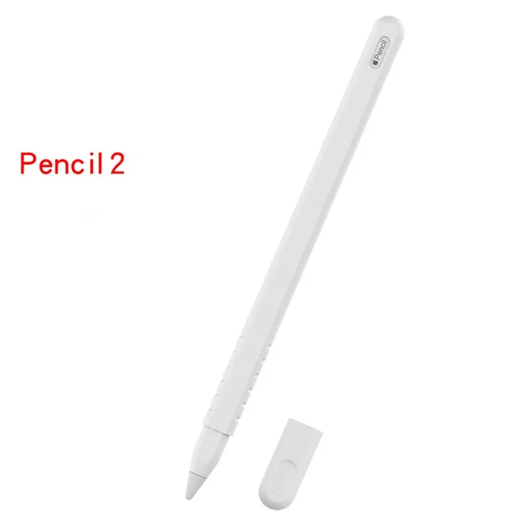 Anti-lançamento de Lapidador de Silicone Tampa Protetora de Proteção Para Apple Pencil (2ª Geração) - Branco