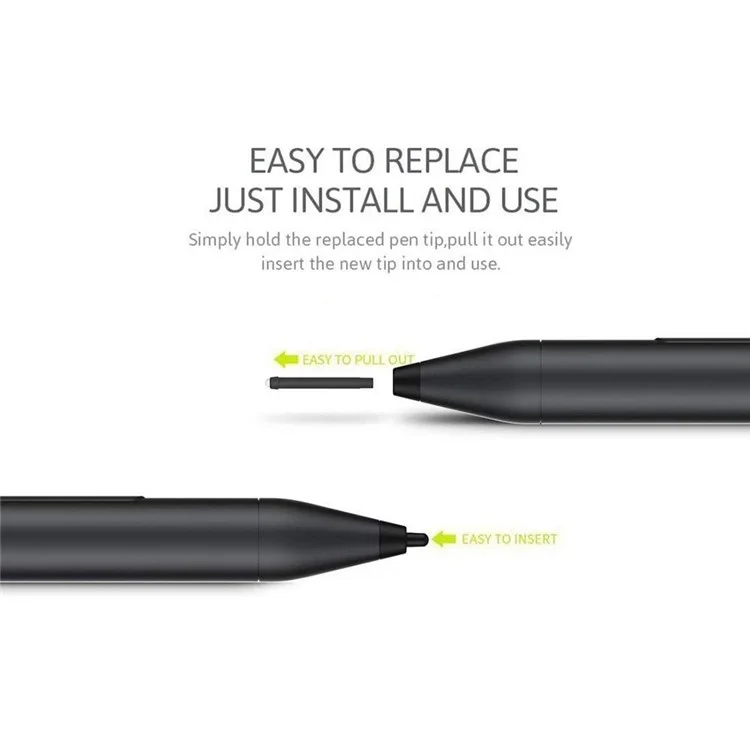 P303 Stylus Pen for Microsoft Surface Pro 6/5/4/Surface Go 2 10.5 inch High Sensitive Drawing Writing Active Capacitive Pen - Bright Silver