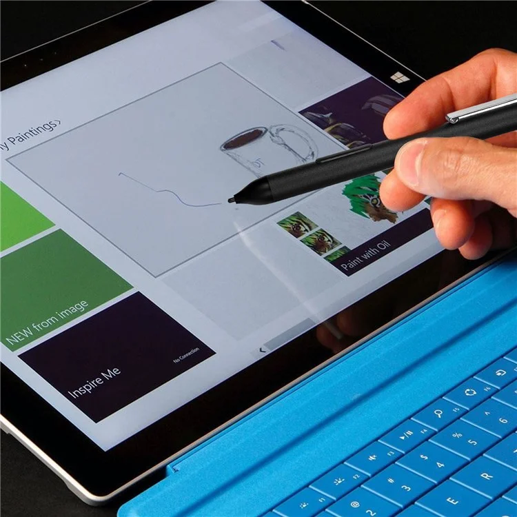 Pen a Lápiz de Lápiz Portátil Con 1024 Niveles de Puntos de Presión Sensibilidad de Inclinación Para Microsoft Surface Pro 3/4/5/6, Surface Book 2/1, Surface Laptop 1/2/3 - Negro