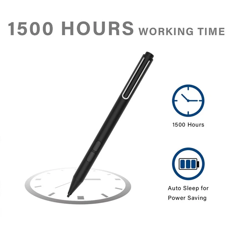 JD02 Laptop Stylus Pen Anti-inadvertent Touch High Sensitive Capacitive Pen for Microsoft Surface Notebook - Black