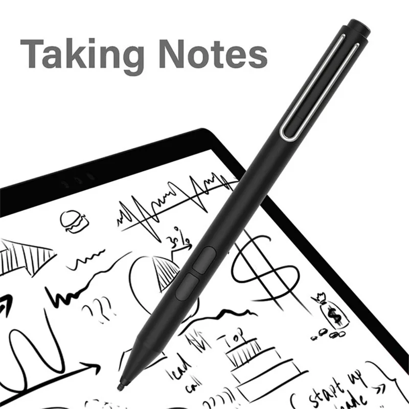 JD02 Laptop Stylus Pen Anti-inadvertent Touch High Sensitive Capacitive Pen for Microsoft Surface Notebook - Black