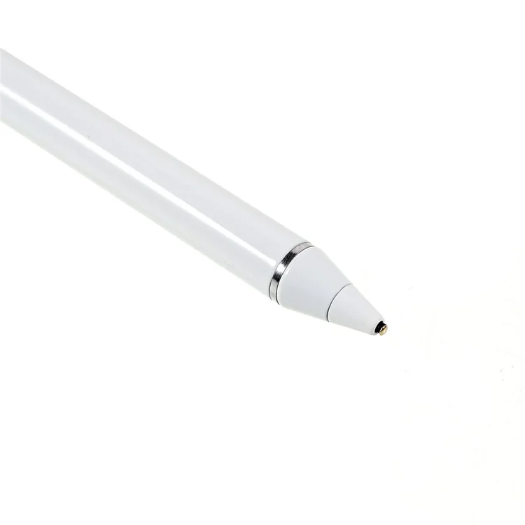 Cylindrical Universal Active Capacitive Stylus Pen Tablet High Sensitivity Drawing Writing Stylus Pen for iOS Android - White