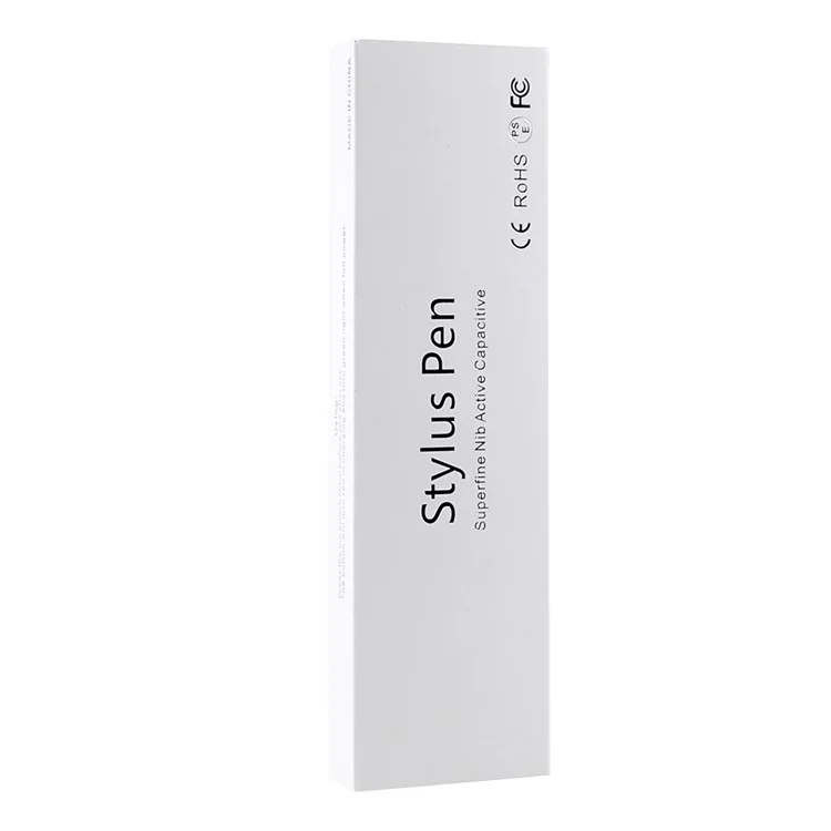 Cylindrical Universal Active Capacitive Stylus Pen Tablet High Sensitivity Drawing Writing Stylus Pen for iOS Android - White