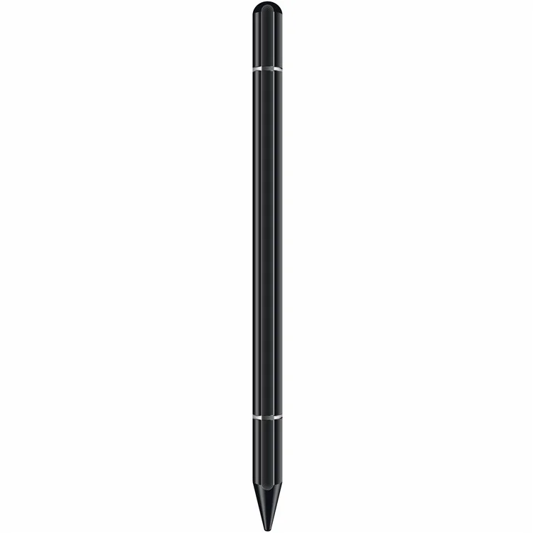 JB06 2 en 1 Nano Conductive Cloth Head + Disc Stylus Magnetic Adsorption Passive Touch Screen Pen for Cell Phone Tablet - Noir
