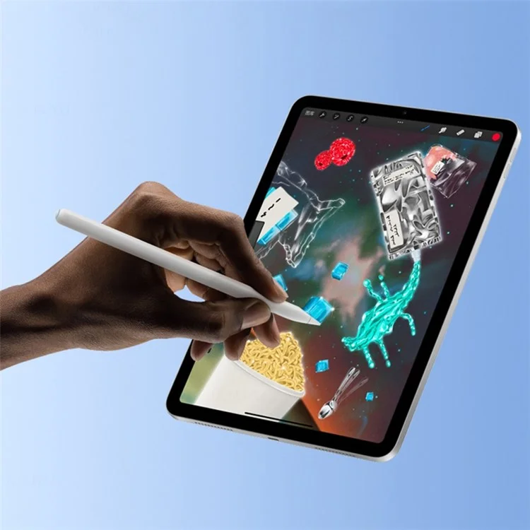 Per IPad (2018-2022) Tablet Disegno Di Scrittura Stylus Penna Adsorbimento Magnetico Di Ricarica Del Palmo Di Rigetta Di Sensibilità Inclinazione Penna Stilo