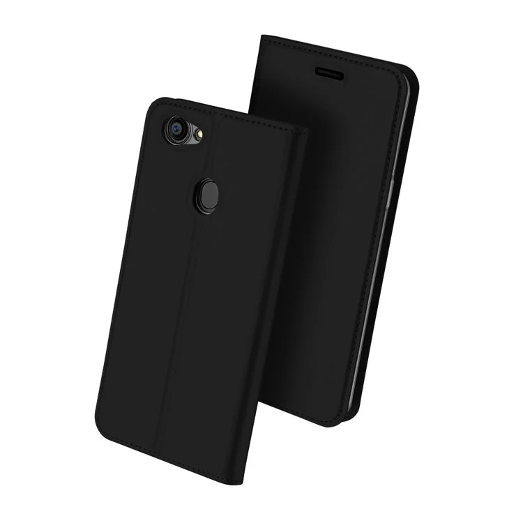 DUX DUCIS Skin Pro Series Card Holder Stand Leather Mobile Case for OPPO F5/A73/F5 Youth - Black
