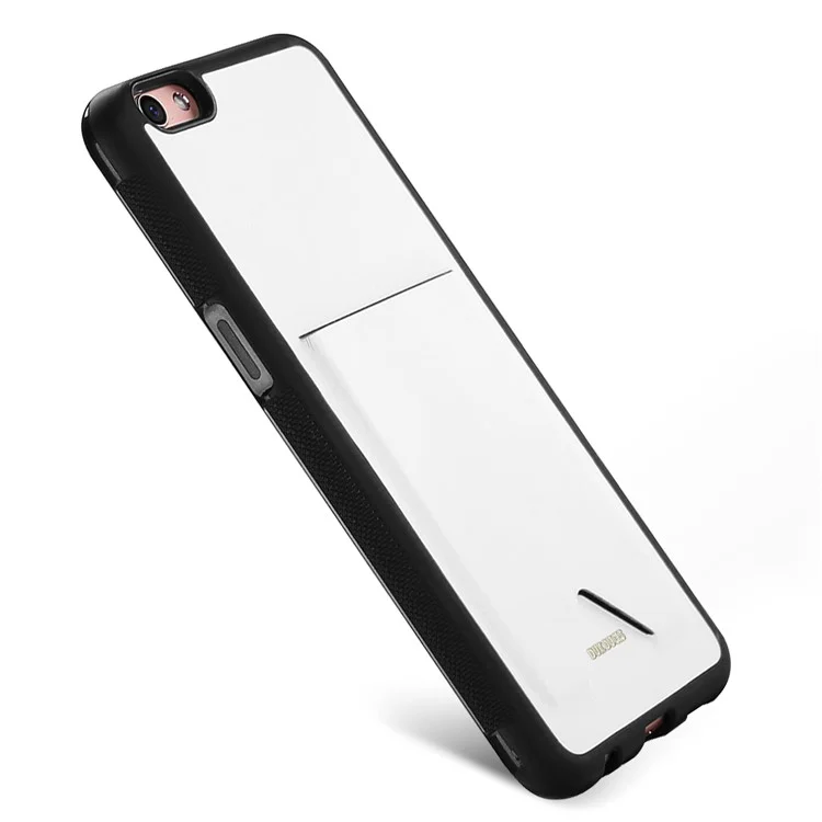 DUX DUCIS Pocard Series for Oppo R9s Card Pocket PU Leather Coated TPU Back Case - White